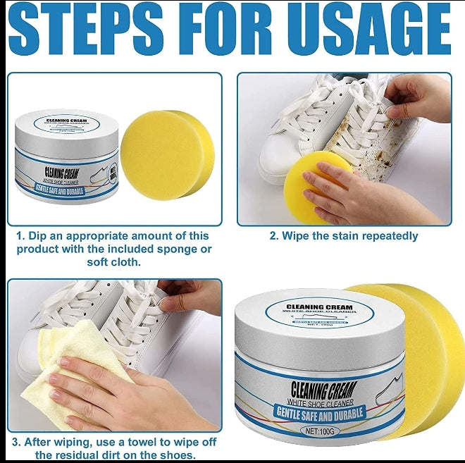 Premium White Shoe Cream Cleaner – Restore the Original Shine