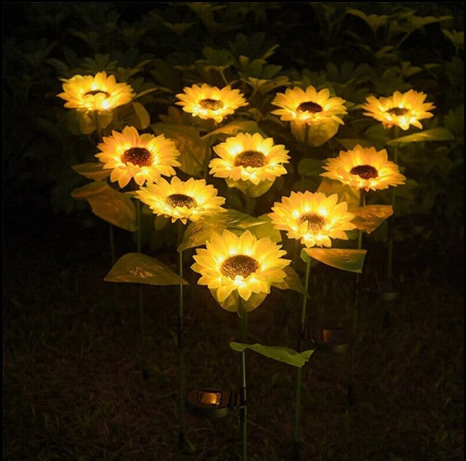 Solar Sunflower Garden Lights (2 Pcs) – Waterproof Outdoor LED Decoration