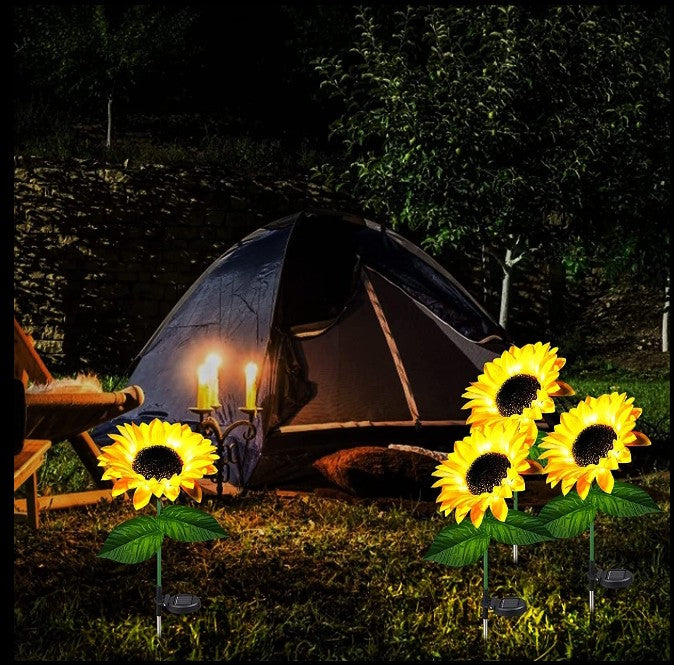 Solar Sunflower Garden Lights (2 Pcs) – Waterproof Outdoor LED Decoration